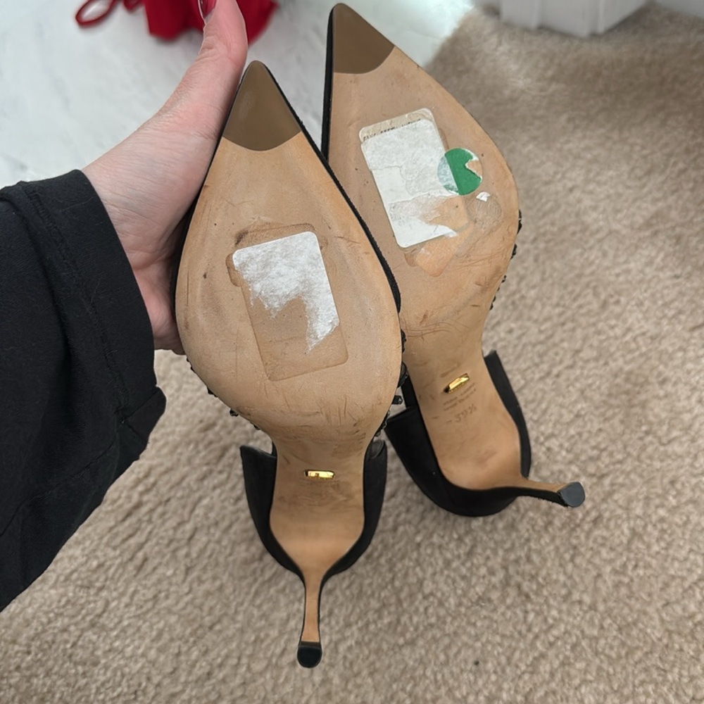 Vintage Sergio Rossi Suede pump with black crystals - Picture 2 of 3